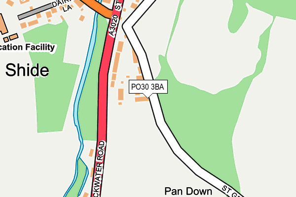 PO30 3BA map - OS OpenMap – Local (Ordnance Survey)