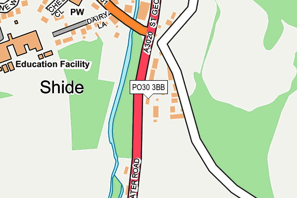 PO30 3BB map - OS OpenMap – Local (Ordnance Survey)