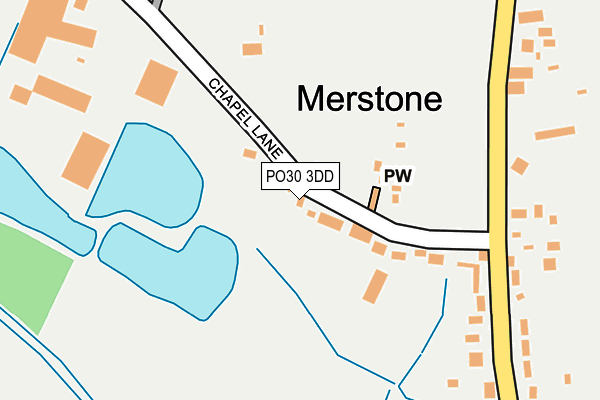 PO30 3DD map - OS OpenMap – Local (Ordnance Survey)