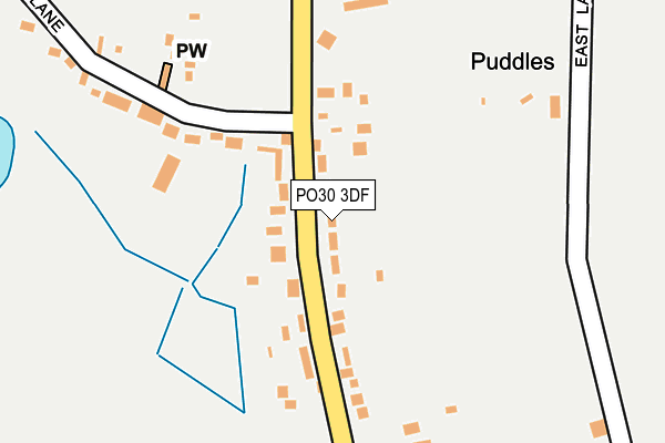 PO30 3DF map - OS OpenMap – Local (Ordnance Survey)