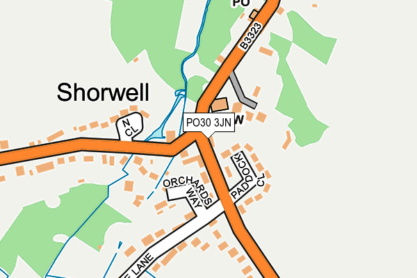 PO30 3JN map - OS OpenMap – Local (Ordnance Survey)