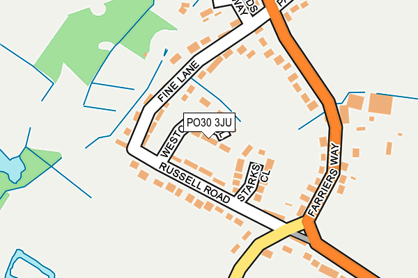 PO30 3JU map - OS OpenMap – Local (Ordnance Survey)