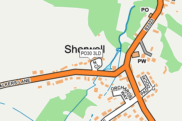PO30 3LD map - OS OpenMap – Local (Ordnance Survey)