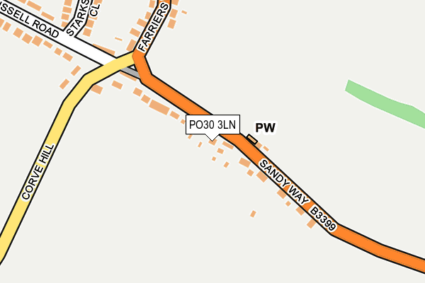 PO30 3LN map - OS OpenMap – Local (Ordnance Survey)