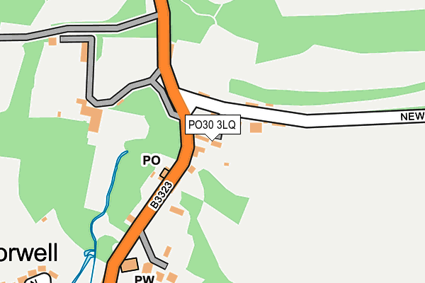 PO30 3LQ map - OS OpenMap – Local (Ordnance Survey)