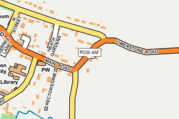 PO30 4AF map - OS OpenMap – Local (Ordnance Survey)