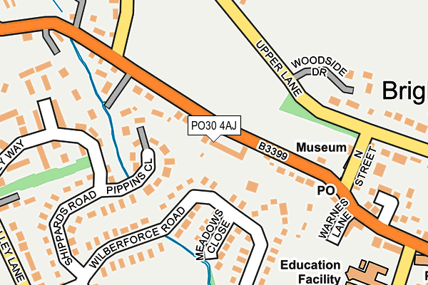 PO30 4AJ map - OS OpenMap – Local (Ordnance Survey)