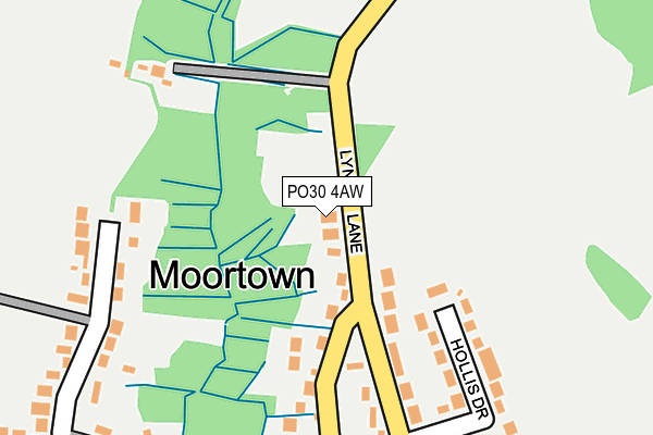 PO30 4AW map - OS OpenMap – Local (Ordnance Survey)