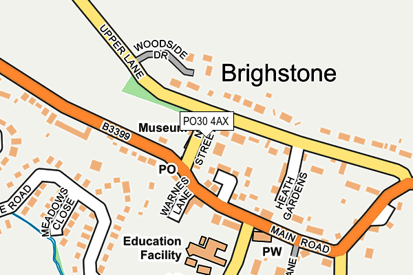 PO30 4AX map - OS OpenMap – Local (Ordnance Survey)