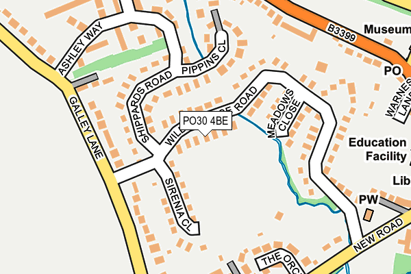 PO30 4BE map - OS OpenMap – Local (Ordnance Survey)
