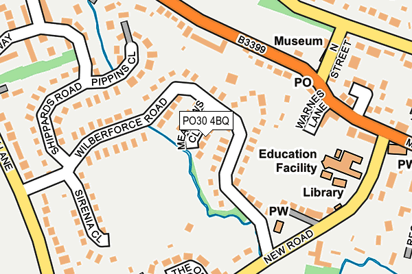 PO30 4BQ map - OS OpenMap – Local (Ordnance Survey)