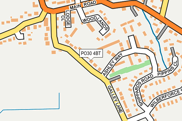 PO30 4BT map - OS OpenMap – Local (Ordnance Survey)