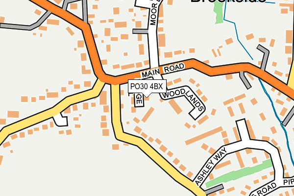 PO30 4BX map - OS OpenMap – Local (Ordnance Survey)