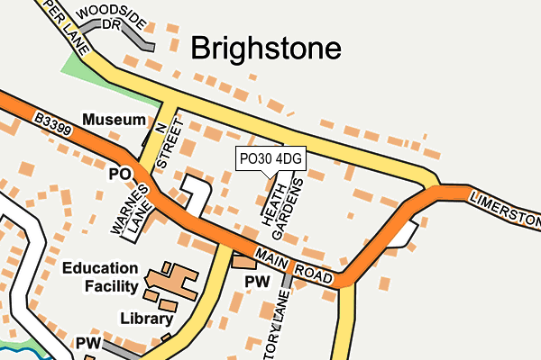 PO30 4DG map - OS OpenMap – Local (Ordnance Survey)