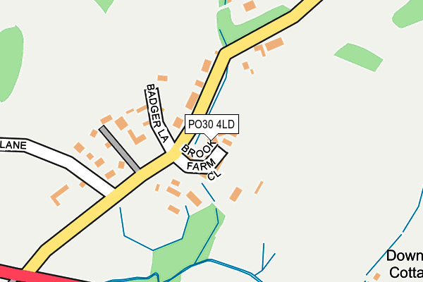 PO30 4LD map - OS OpenMap – Local (Ordnance Survey)