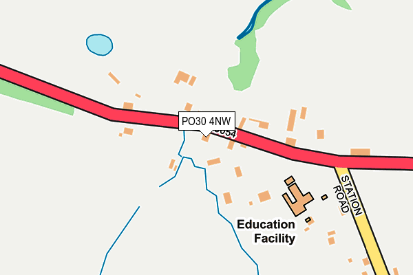 PO30 4NW map - OS OpenMap – Local (Ordnance Survey)