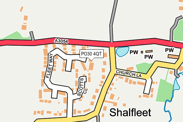 PO30 4QT map - OS OpenMap – Local (Ordnance Survey)