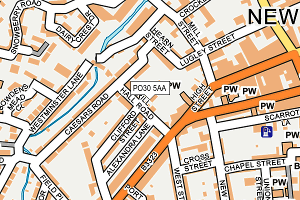 PO30 5AA map - OS OpenMap – Local (Ordnance Survey)