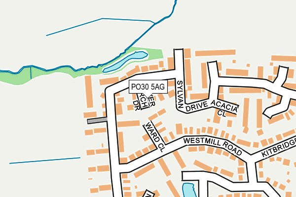 PO30 5AG map - OS OpenMap – Local (Ordnance Survey)