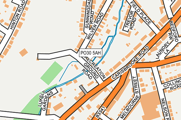 PO30 5AH map - OS OpenMap – Local (Ordnance Survey)