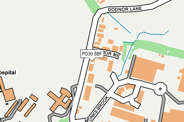 PO30 5BF map - OS OpenMap – Local (Ordnance Survey)