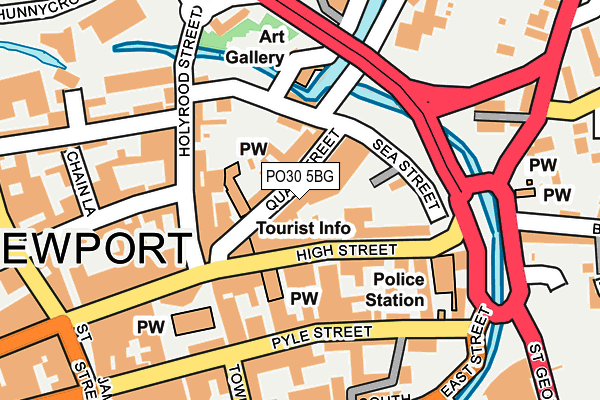 PO30 5BG map - OS OpenMap – Local (Ordnance Survey)