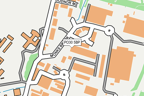 PO30 5BP map - OS OpenMap – Local (Ordnance Survey)