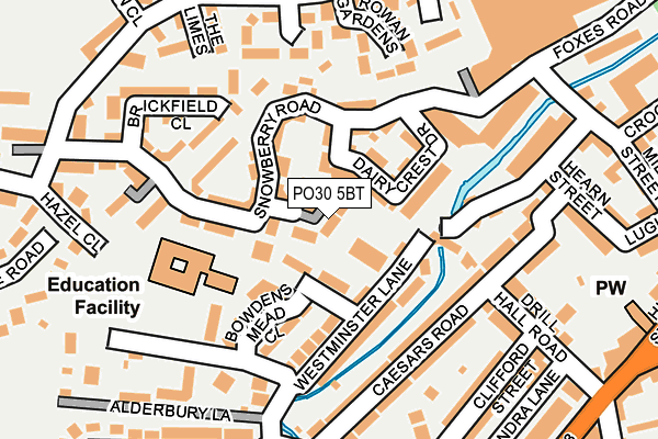 PO30 5BT map - OS OpenMap – Local (Ordnance Survey)