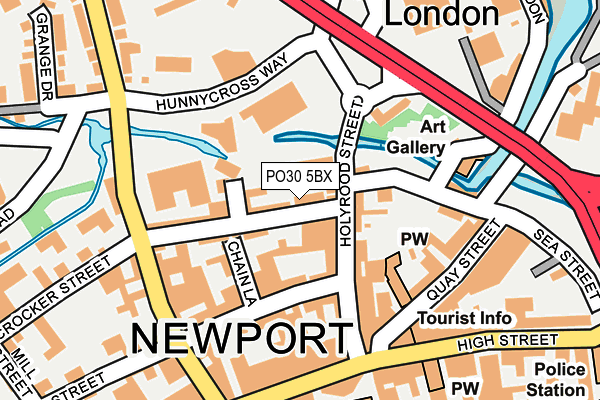 PO30 5BX map - OS OpenMap – Local (Ordnance Survey)