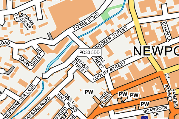 PO30 5DD map - OS OpenMap – Local (Ordnance Survey)