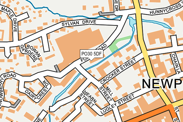 PO30 5DF map - OS OpenMap – Local (Ordnance Survey)