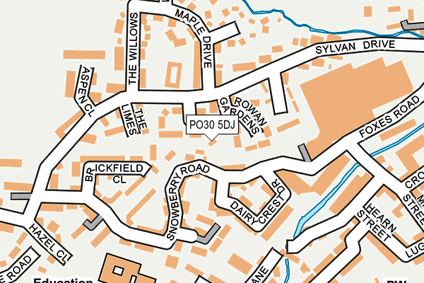 PO30 5DJ map - OS OpenMap – Local (Ordnance Survey)
