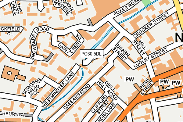 PO30 5DL map - OS OpenMap – Local (Ordnance Survey)