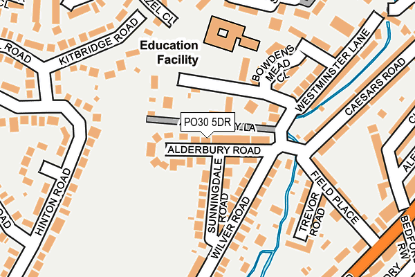 PO30 5DR map - OS OpenMap – Local (Ordnance Survey)