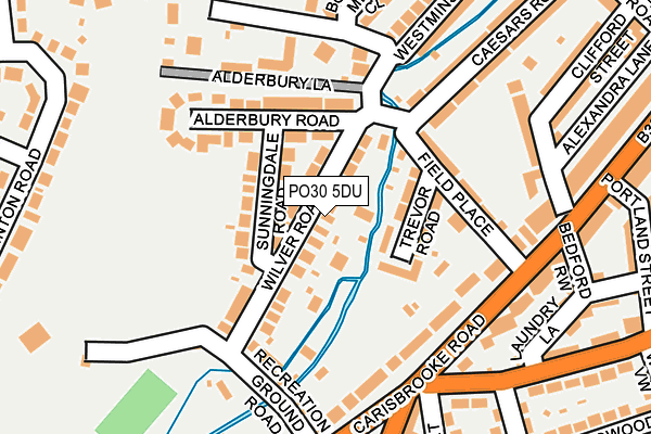PO30 5DU map - OS OpenMap – Local (Ordnance Survey)
