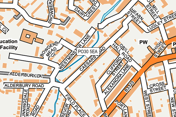 PO30 5EA map - OS OpenMap – Local (Ordnance Survey)