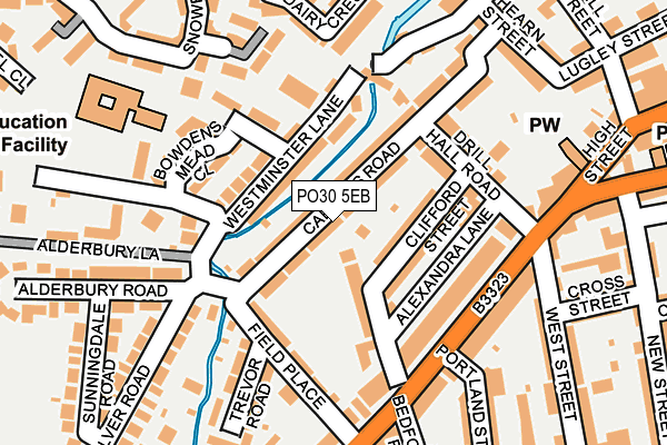 PO30 5EB map - OS OpenMap – Local (Ordnance Survey)