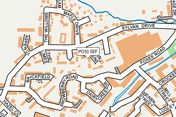 PO30 5EF map - OS OpenMap – Local (Ordnance Survey)