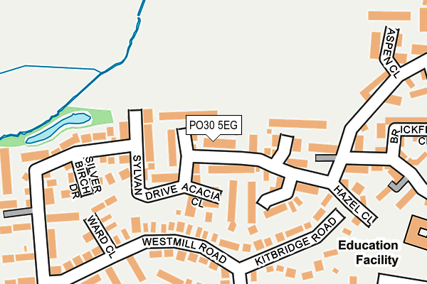 PO30 5EG map - OS OpenMap – Local (Ordnance Survey)