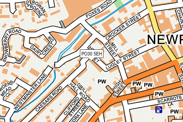PO30 5EH map - OS OpenMap – Local (Ordnance Survey)