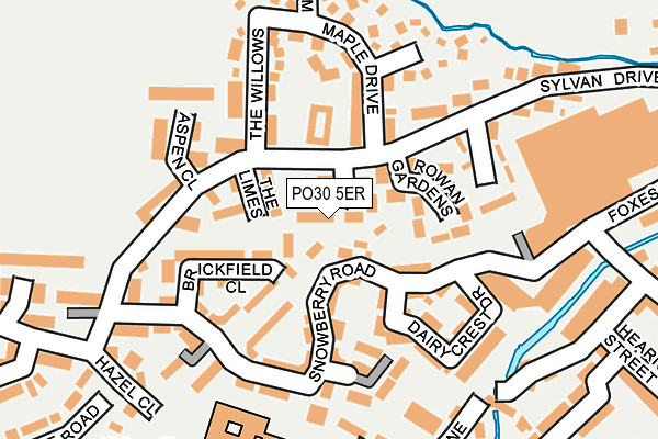 PO30 5ER map - OS OpenMap – Local (Ordnance Survey)