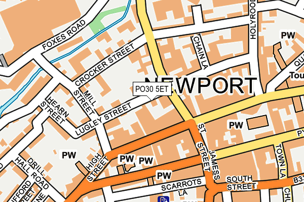 PO30 5ET map - OS OpenMap – Local (Ordnance Survey)