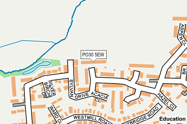PO30 5EW map - OS OpenMap – Local (Ordnance Survey)