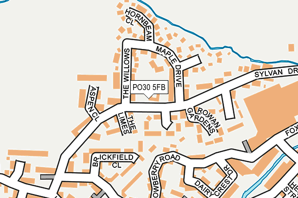PO30 5FB map - OS OpenMap – Local (Ordnance Survey)