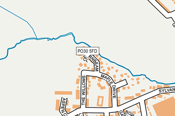 PO30 5FD map - OS OpenMap – Local (Ordnance Survey)