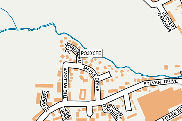 PO30 5FE map - OS OpenMap – Local (Ordnance Survey)