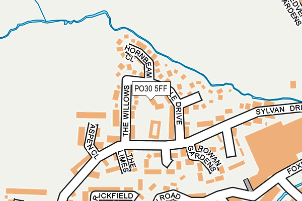 PO30 5FF map - OS OpenMap – Local (Ordnance Survey)