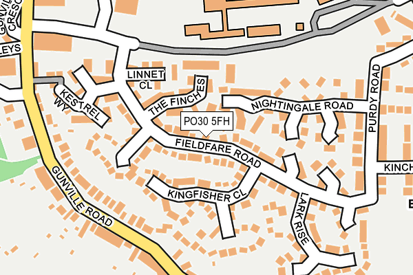 PO30 5FH map - OS OpenMap – Local (Ordnance Survey)
