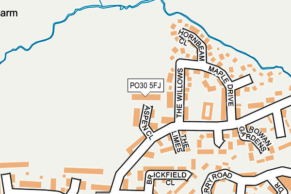 PO30 5FJ map - OS OpenMap – Local (Ordnance Survey)