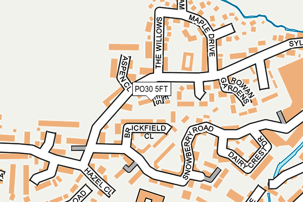 PO30 5FT map - OS OpenMap – Local (Ordnance Survey)